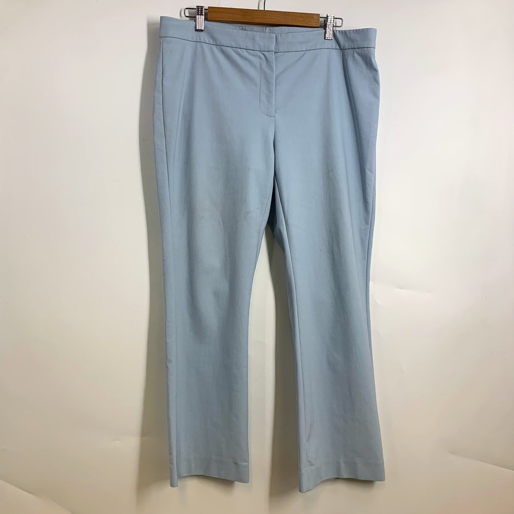 Lewit Womens Light Blue Straight Leg Dress‎ Pants Size 12